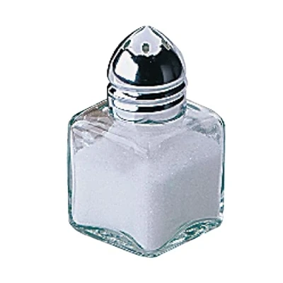 Obrázek Olympia Sada mini solí a pepřenky, 1/2 oz (12 kusů), transparentní, sklo s chromovým víkem, malá velikost: 50 (V) x 30 (Š) (H) mm, slánka pepřenka pro pokojovou službu, CE328