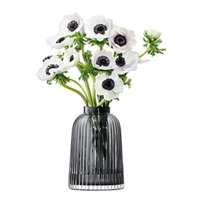Obrázek LSA Pleat Vase, Glass, Grey, Höhe 20 cm