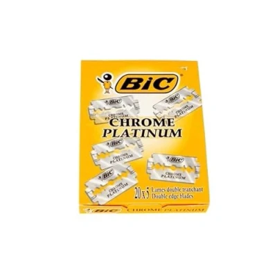 Obrázek BIC žiletky, 100 kusů, Chrome Platinum, pro každý holicí strojek, čepele s dvojitými hranami, nerezové