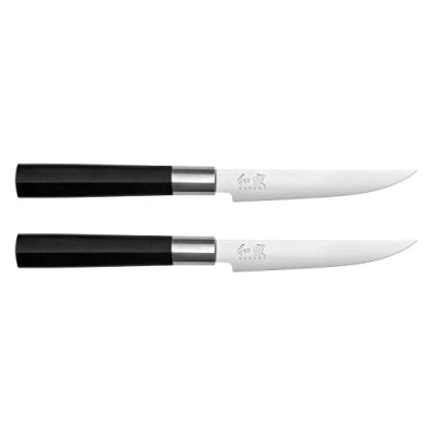 Obrázek KAI Wasabi Black Deba 21,0 cm délka čepele nerezová 6A/1K6 ušlechtilá ocel leštěná 58 (±1) HRC černá polypropylenová rukojeť japonský sekáček Made in Japan