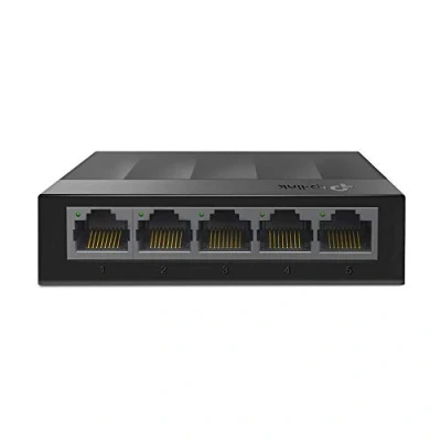 Obrázek TP Link LS1005G 5portový desktop Switch (5 x Gigabit Auto Negotiation RJ45 Ports, IEEE 802.3x, Plug and Play, energeticky úsporný, plastový kryt pro jednoduchou montáž na stůl nebo stěnu) černý