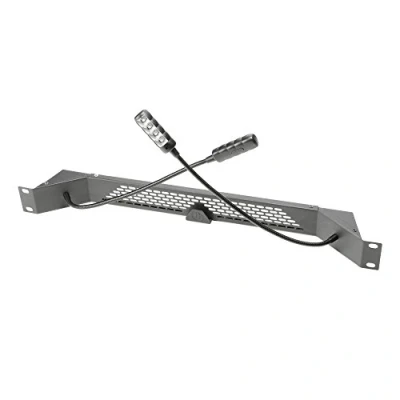 Obrázek Adam Hall Stands 87463ULTRAC 48,3 cm (19 palců) Parts Ultra COB LED svítidlo do racku se dvěma husími krky a výběrem barev, černá