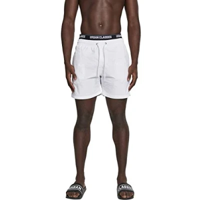 Obrázek Urban Classics TWO IN ONE SWIM Plavky, Muži, Velikost: XXL, White/black