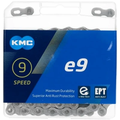 Obrázek KMC Unisex dospělí e9 E EPT Bike 9násobný řetěz 1/2&quot; x11/128, 136 článků, stříbrné