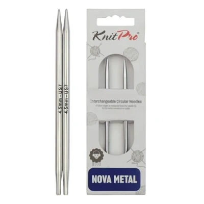 Obrázek KnitPro Nova Metal: Knitting Pins: Circular: Interchangeable: Special: 4,50 mm, kov, stříbro, 4,5 mm