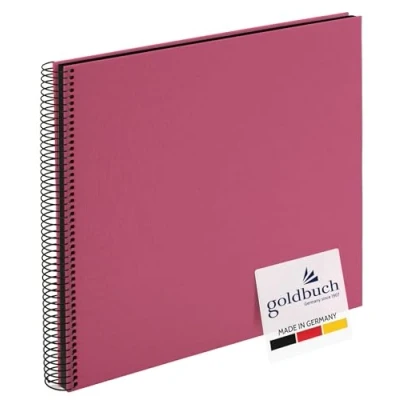 Obrázek goldbuch spirálové album 25508, fotoalbum se 40 černými stranami, vzpomínkové 35 x 30 cm, bez výřezu obrazu, fotoalbum, fotokniha fuchsie