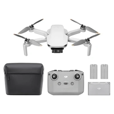 Obrázek DJI Mini 4K Fly More Combo, Drohne mit UHD Kamera für Erwachsene, unter 249 g, 3 Achsen Gimbal Stabilisierung, 10 km Videoübertragung, autom. Rückkehr, Akkus 93 min Flugzeit, C0, QuickShots