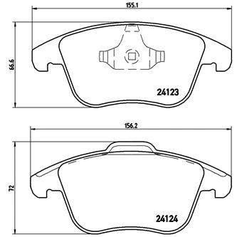 Obrázek Sada brzdových destiček, kotoučová brzda BREMBO P 44 020