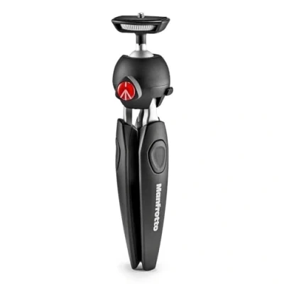 Obrázek Manfrotto MTPIXIEVO BK, PIXI EVO 2segmentový mini stativ pro bezzrcadlové kamery, kompaktní systémové DSLR, video, vhodná velikost, z hliníku, stolní stativ, černý