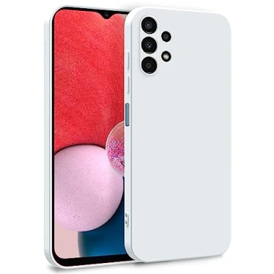 Obrázek MyGadget pouzdro pro Samsung Galaxy A13 4G dvouvrstvé na mobil s ochranou fotoaparátu kryt vnitřní podšívkou a silikonem venku bílé