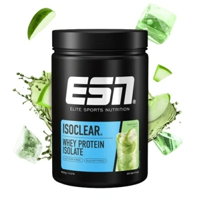 Obrázek ESN ISOCLEAR Whey Isolate Protein prášek, Green Apple, 908 g, Clear