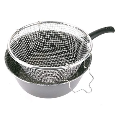 Obrázek ALLUFLON Tradizione Italia Pfanne mit Frittierkorb 24 cm, Aluminium, Schwarz