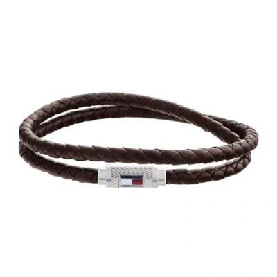 Obrázek Tommy Hilfiger Pánský lankový náramek Ušlechtilá ocel 2790012, ocel; kůže