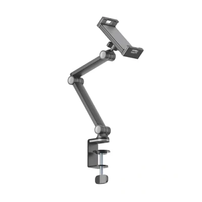 Obrázek PureMounts® Držák na tablet, tablety 4,7&quot; až 12,9&quot;, otočné o 360, nosnost 1 kg, silikonové polstrování, černý