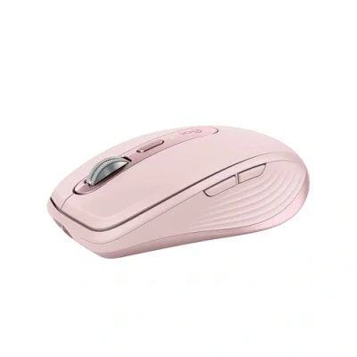 Obrázek Logitech MX Anywhere 3S Compact bezdrátová myš, rychlé rolování, 8K DPI Any Surface Tracking, tiché kliknutí, programovatelná tlačítka, USB C, Bluetooth, Windows PC, Linux, Chrome, Mac růžová