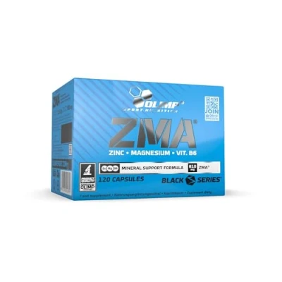 Obrázek OLIMP SPORT NUTRITION ZMA kapsle. Doplněk stravy sestávající ze zinku, hořčíku a vitaminu B6. Obsah: 120 kapslí.