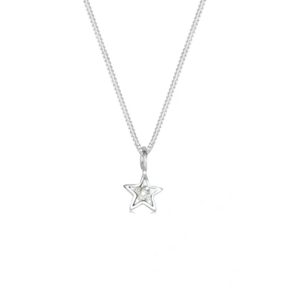 Obrázek Elli Dámský náhrdelník Astro Elegant s krystaly ze sterlingového stříbra 925, Fazetový brus, Krystal