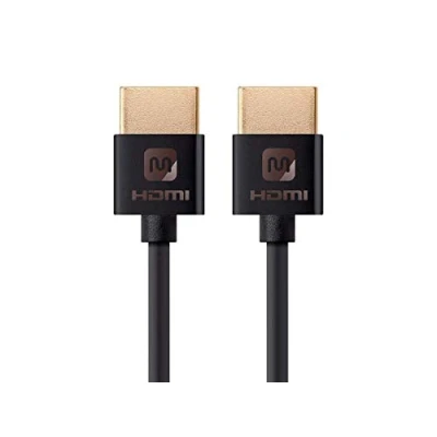 Obrázek Monoprice High Speed HDMI Kabel, 1,83 m, Schwarz, 4K @ 24Hz, 10,2 Gbit/s, 36 AWG, YUV, 4:2:0 Ultra Slim Serie