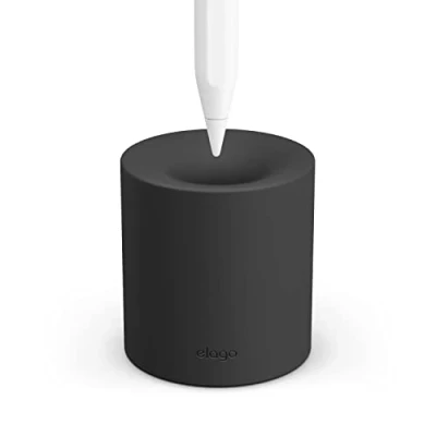 Obrázek elago Silikonový stojan kompatibilní s Apple Pencil Pro, (1. a 2. gen), (USB C) každým stylem na tablet nebo bez pouzdra tužky pouzdra, ochrana špičky (černý)