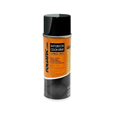 Obrázek Foliatec Interior Color Spray, barevný sprej Rychleschnoucí, odolný proti otěru, pro plasty, kůže, černý matný, 400 ml (balení 1 ks)