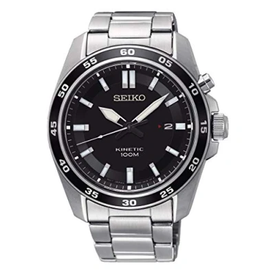 Obrázek Seiko Herren Uhr Kinetik Edelstahl mit Edelstahlband SKA785P1, Schwarz