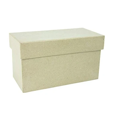 Obrázek Décopatch BT015O Box obdélníkový z papír maché, 10 x 18 9 cm, k ozdobení, perfektní pro vaši bytovou dekoraci, kartonově hnědá