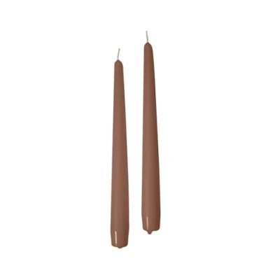 Obrázek Cereria di Giorgio Risthò konische Kerzen für Kerzenhalter, Paraffinwachs, Taupe, 2,2 cm, 10 Stück
