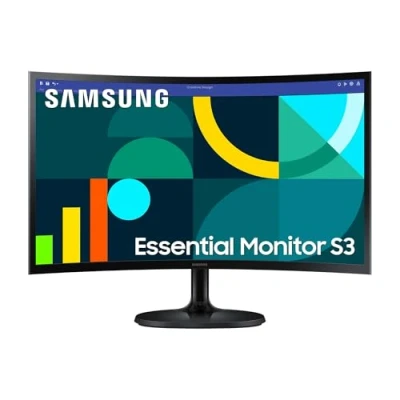 Obrázek Samsung S36GD Essential zakřivený monitor 24 palců, PC obrazovka s panelem VA, rozlišení Full HD, doba odezvy 4 ms, obnovovací frekvence 100 Hz, Eco Saving Plus, bez flickeru, černá, S24D364GAU
