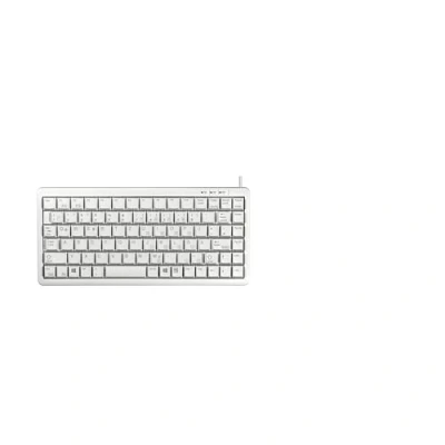 Obrázek CHERRY G84 4100, ultra plochá kompaktní klávesnice, USB připojení, německé rozložení (QWERTZ), s tlačítkem Windows, prostorově úsporná a lehká, 20 milionů dorazů, bílá
