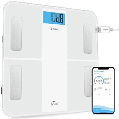Obrázek digitální osobní váha Uten Bluetooth tělesná pro analýzu těla s aplikací přístroj 180 kg 400 lb