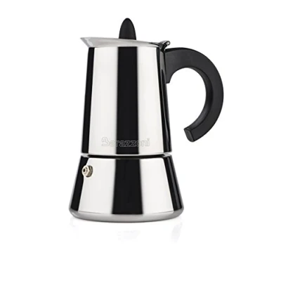Obrázek Barazzoni La Caffettiera INOX Espressokocher, 6 Tassen, Edelstahl, Grau, Tazze