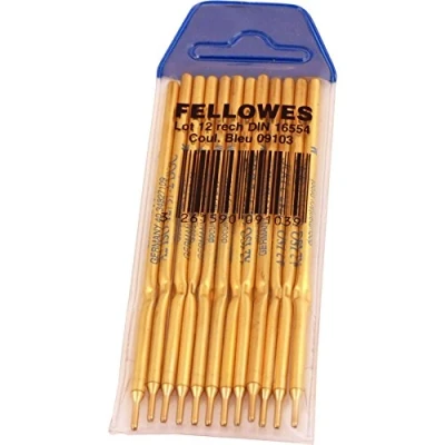 Obrázek Fellowes 910301 náhradní tuhy pro kuličkové pero, 12 kusů, modré