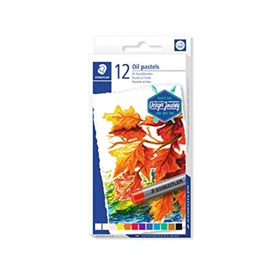 Obrázek STAEDTLER 2420 C12 olejové pastelové křídy (voděodolné, drží na téměř všech hladkých plochách, průměr cca 11 mm) kartonové pouzdro s 12 zářivými barvami