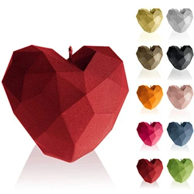 Obrázek Candellana Candles Heart Poly Kerze rot
