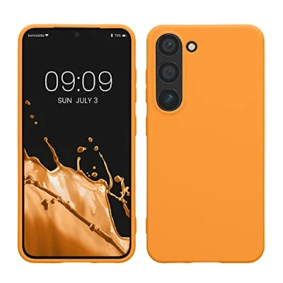 Obrázek kwmobile pouzdro kompatibilní se Samsung Galaxy S23 TPU silikon na mobil flexibilní absorbující nárazy bezdrátové nabíjení Fruity Orange