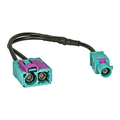 Obrázek tomzz Audio 1503 017 dvojitá Fakra (F) zdířka spojka anténní adaptér na (M) konektor kompatibilní s Audi VW RCD RNS