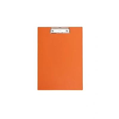 Obrázek MAUL Upínací deska A4 klipová z kartonu s fólií psací prkno papírovou svorkou Clipboard moderní pro uložení papíru do kanceláře, kuchyně a dílny oranžová