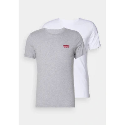Obrázek Levi&#039;s Pánské tričko Crewneck Graphic 2 ks, White / Mid Tone Grey Heather