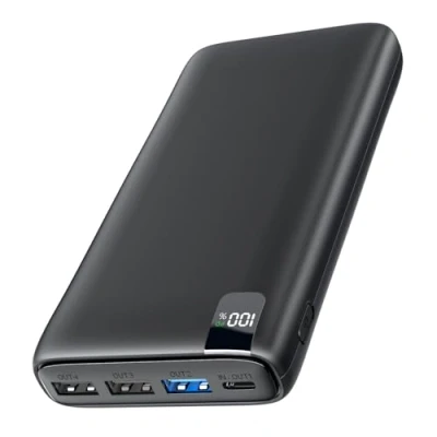 Obrázek Hiluckey powerbanka 27 000 mAh, externí baterie: 22,5 W, funkce rychlého nabíjení, PD USB C, přenosná nabíječka mobilního telefonu s LED displejem, kompatibilní chytrým telefonem,