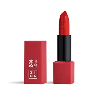 Obrázek 3INA MAKEUP The Lipstick 244 červená matná rtěnka s vitaminem E a bambuckým máslem Dlouhotrvající vysoce pigmentovaný krém vanilková vůně Vegan Cruelty Free