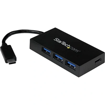 Obrázek StarTech.com 4 porty USB 3.1 Gen 1 rozbočovač, C na 1x a 3x A, mobilní typ hub