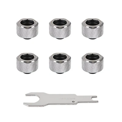 Obrázek Thermaltake Pacific Chrome C Pro G1/4 PETG 16mm OD Compression Fitting 6 Pack CL W213 CU00SL B
