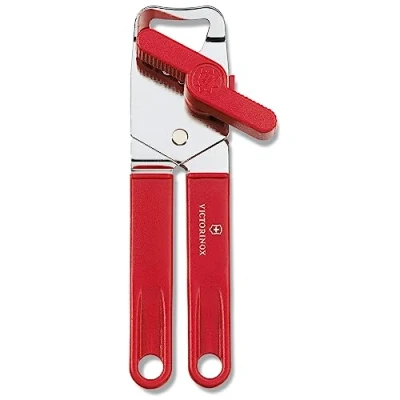 Obrázek Victorinox Univerzální otvírák na konzervy, s otvírákem kapslí, bezpečná manipulace, robustní plastová rukojeť, vyrobeno ve Švýcarsku