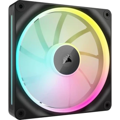Obrázek Corsair Ventilátor iCUE LINK LX140 RGB, 140 mm, jednotlivé balení Dual Light Loops vyžaduje rozbočovač systému (samostatně k dispozici) technologie AirGuide černá barva
