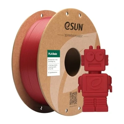 Obrázek eSUN PLA Filament 1,75 mm, Basic vlákno pro 3D tiskárny, rozměrová přesnost +/ 0,03 cívka 1 kg (2,2 LBS) Super Speedy struna hasičská červená