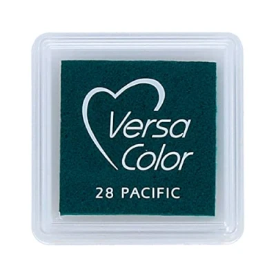 Obrázek Tsukineko VersaColor Stempelkissen Blau, Pacific Klein Deckend, Wassbasis Wasserfest Embossing, Blue, 3,4 x 2 cm