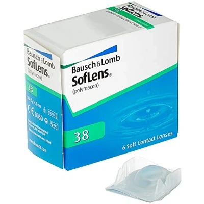 Obrázek Bausch + Lomb SofLens 38 měsíčních čoček, sférické kontaktní čočky, měkké, 6 kusů / BC 9,0 mm průměr 14 3,25 dioptrií