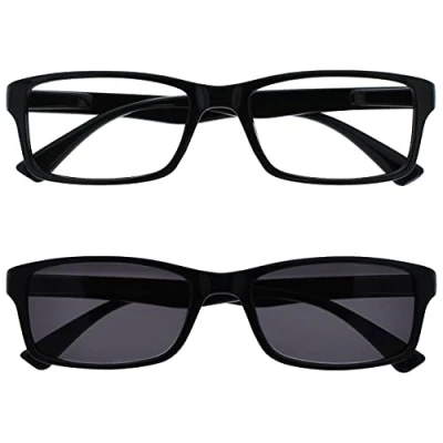 Obrázek The Reading Glasses CompanyDie Lesebrille Unternehmen Schwarz Sonnen Leser UV400 Designer Stil Herren Damen S92 1 +1,50
