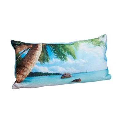 Obrázek Relaxdays polštář do vany pláž, pod šíji, vana s přísavkami, měkký cestovní polštář, v x š h: 10 37 17 cm, barevný