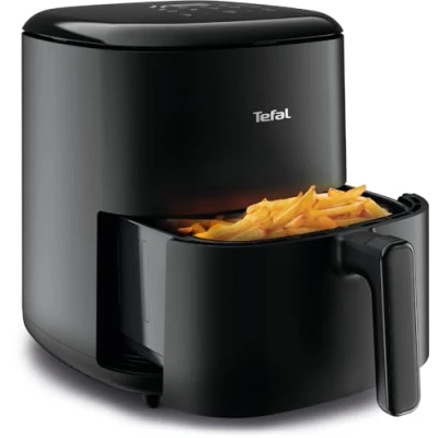 Obrázek Tefal Horkovzdušná fritéza EY2458 Easy Fry Max, objem 5 l, 10 automatických programů vaření, jednoduchá dotyková obrazovka, časová/energeticky úsporná, nepřilnavý povrch, černá,